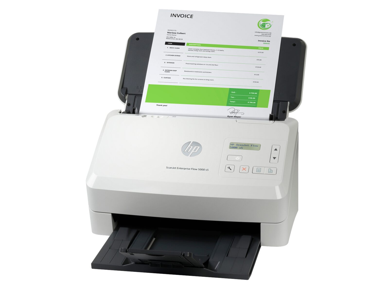 HP ScanJet Enterprise Flow 5000 s5 view 2
